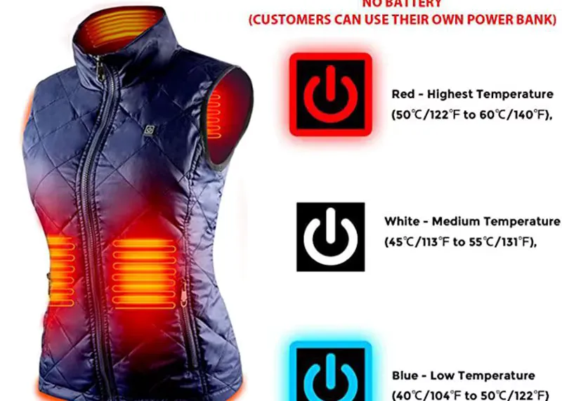 Women USB Infrared Heating Vest (Autumn & Winter) – best price online | Kadoo Click