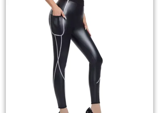 Cool girl Faux Leather Pants High Waist Slim Leggings – best price online | Kadoo Click