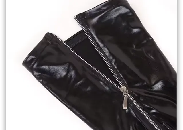 Leather Thigh High Stockings Back Zipper Silicone – best price online | Kadoo Click