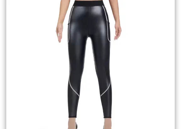 Cool girl Faux Leather Pants High Waist Slim Leggings – best price online | Kadoo Click